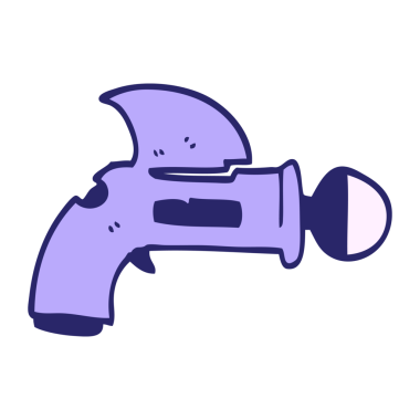 parlak neon renkli karalama ışın tabancası