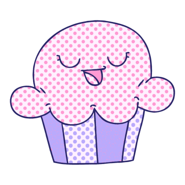 çizgi roman tarzı tuhaf çizgi film parlak neon renkli mutlu pasta