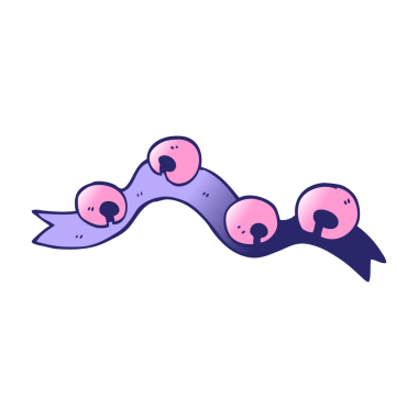 karikatür çanları parlak neon renginde