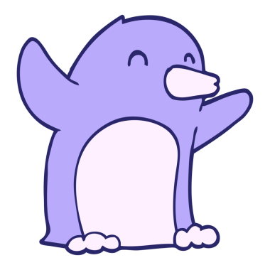 çizgi film parlak neon renkli penguenleri heyecanlandırdı