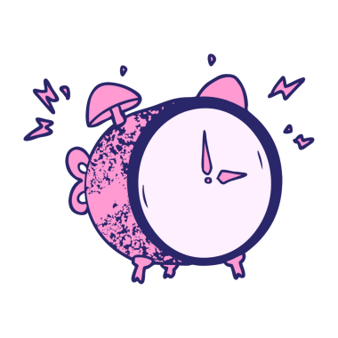 çizgi film çalar alarm saati parlak neon rengi