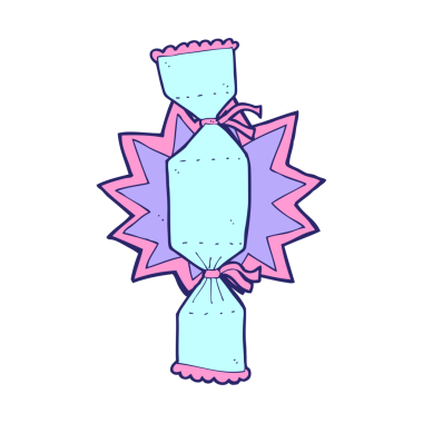 parlak neon renkli karikatür noel krakeri