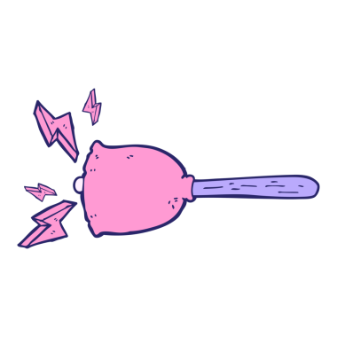 parlak neon renkli çizgi film çanı