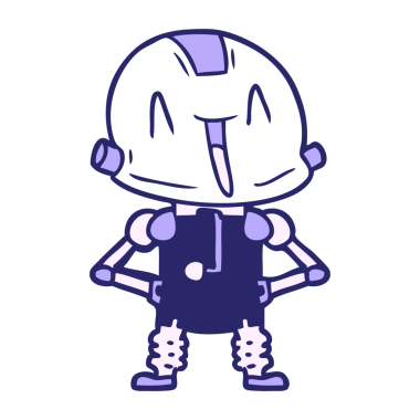 parlak neon renkli çizgi film robotu