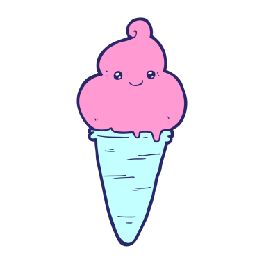 parlak neon renkli çizgi film dondurması