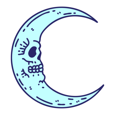 Kafatası ayının geleneksel tarzında parlak neon renkli dövmesi.