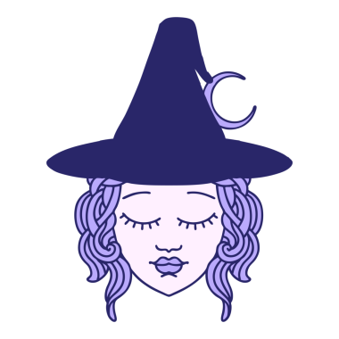 Retro Dövme Biçimi Parlak neon renkli insan büyücüsü karakteri