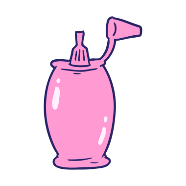 parlak neon renkli ketçap şişesi.