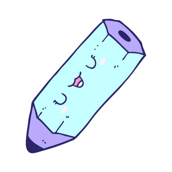 parlak neon renkli sevimli karikatür kalem