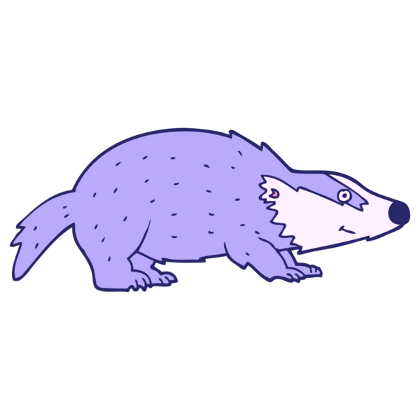 parlak neon renkli çizgi film porsuğu