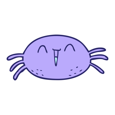 parlak neon renkli cadılar bayramı örümceği çizgi filmi