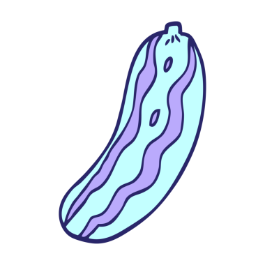 karikatür karalama salatalığı parlak neon renginde