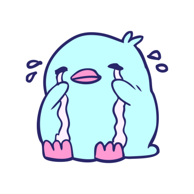 parlak neon renkli ağlayan kuş çizgi filmi