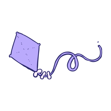 parlak neon renkli çizgi film uçurtması