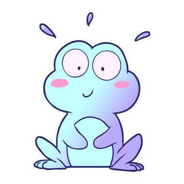 Parlak neon renkli şirin kurbağa.