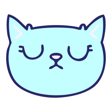 El çizimi garip çizgi film ağlayan parlak neon renkli kedi