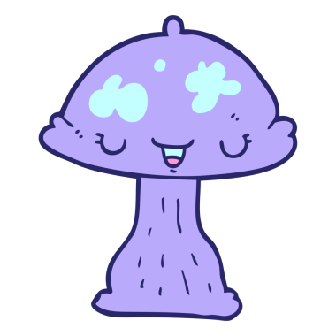 parlak neon renkli mantar taburesi