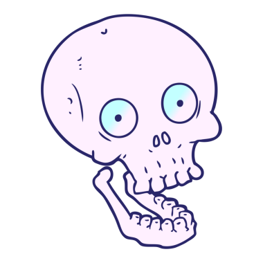 Parlak neon renkli ürkütücü kafatası