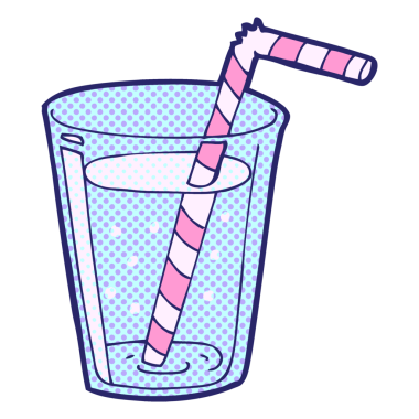 çizgi film karalaması parlak neon rengi