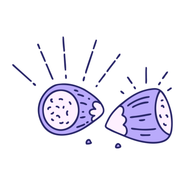 Parlak neon renkli geleneksel dövme tarzı fındık.