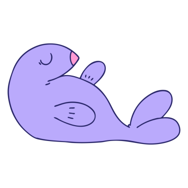 El çizimi çizgi film mührü. Parlak neon rengi.