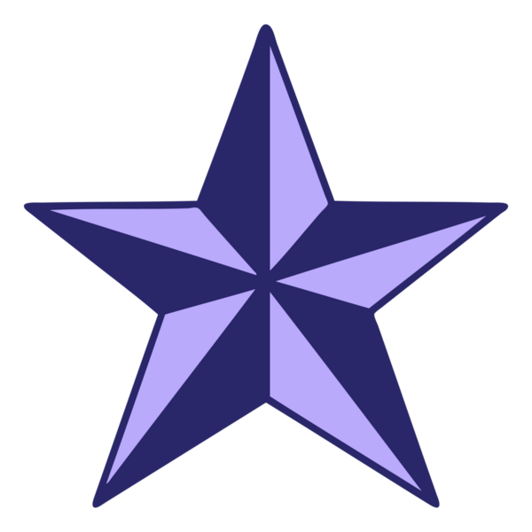 Parlak neon renkli bir yıldızın ikonik dövme şekli