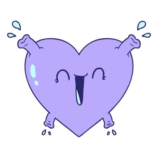 parlak neon renginde sağlıklı kalp çizgi filmi