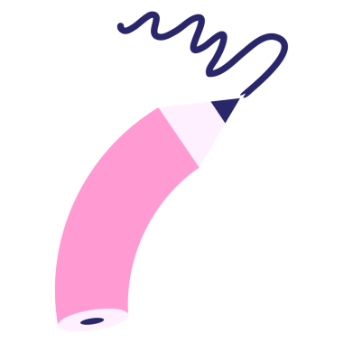 Kalem yazımı parlak neon renginde