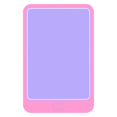 parlak neon renkli bilgisayar tableti