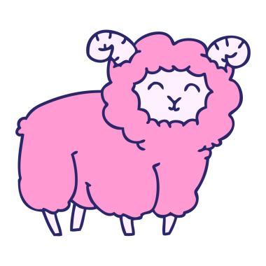 Parlak neon renkli el çizimi çizgi film koçu