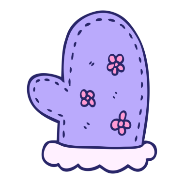 çizgi film karalama fırın eldivenleri parlak neon renkli