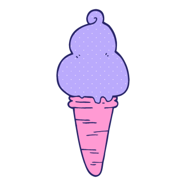 parlak neon renkli karalama dondurması