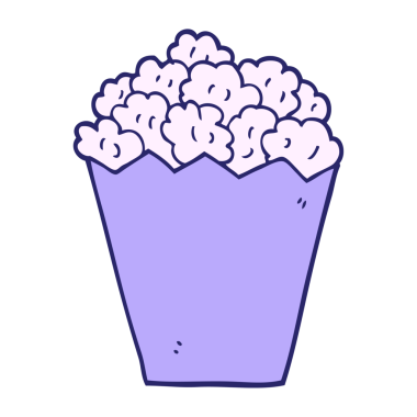 parlak neon renkli patlamış mısır karalaması