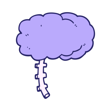 parlak neon renkli çizgi film beyni