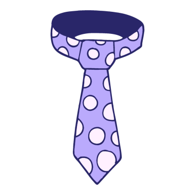 çizgi film karalama desenli parlak neon renkli kravat