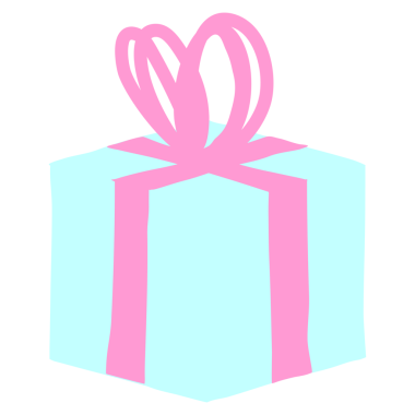 parlak neon rengi ile paketlenmiş hediye