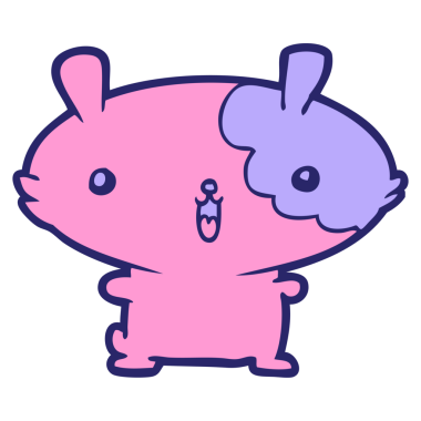 parlak neon renkli çizgi film hamsterı