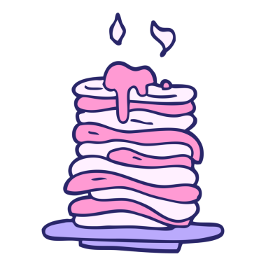 çizgi film karalamaları parlak neon renkli krep yığınları