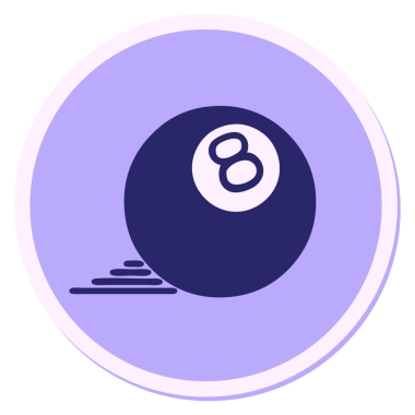 Geleneksel 8 top şeklinde parlak neon renkli dövme çıkartması