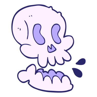 parlak neon renkli karalama kafatası