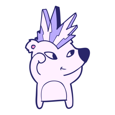 Parlak neon renkli şirin çizgi film ayısı