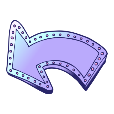 parlak neon renkli ok karikatürü