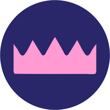 Parlak neon renkli bir taç ikonik dövme görüntüsü