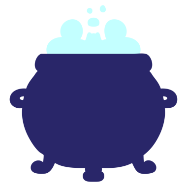 Parlak neon renkli köpüren kazan