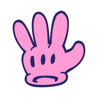 Parlak neon renkli geleneksel karalama eldiveni