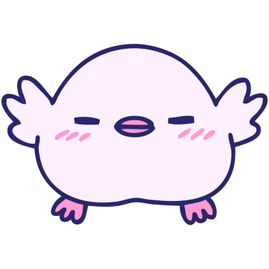 parlak neon renkli şirin bir yavru kuş çizgi filmi