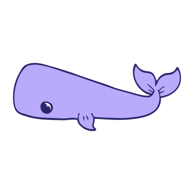 parlak neon renkli karalama balinası