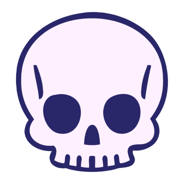 çizgi roman stili parlak neon renkli tuhaf kafatası