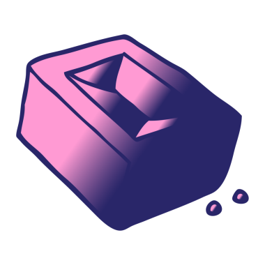 parlak neon renkli kırmızı bir tuğla karalaması