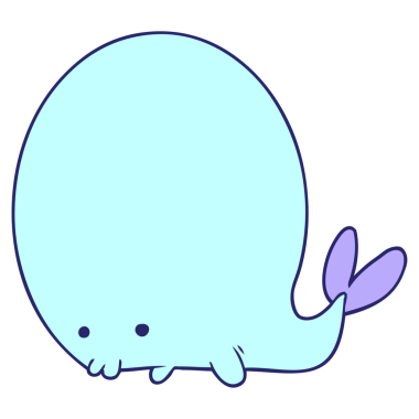 parlak neon renkli çizgi film balinası